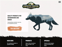 Tablet Screenshot of coyote-creek-outfitters.com